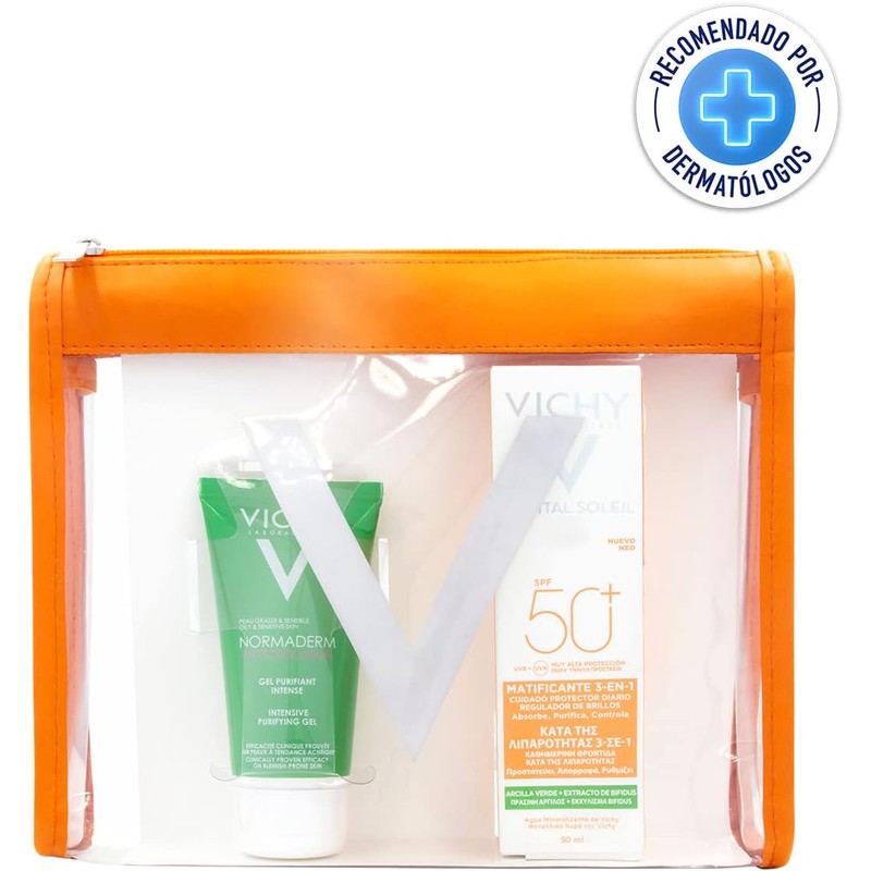 KIT CAPITAL SOLEIL PROTECCIÓN SOLAR ROSTRO MATIFICANTE+GEL LIMPIADOR VERANO 23