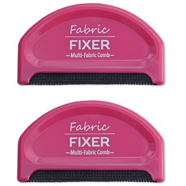 Multi-Fabric Depilling Comb for Sweater Pills and Fuzz (2-Pack Pink) Manual Fabric Defuzzer Wool Lint Shaver Comb Scraper for Clothing, Fleece, Furniture, Sheets and Other Fabrics