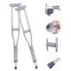 Tall Adult Walking Crutch (Pair), Lightweight Stainless Steel Lower crutched