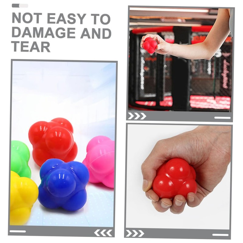 Totority Hexagonal Agility Training Ball Durable Reaction Fitness Ball for