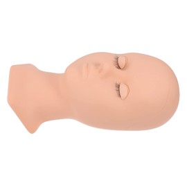 IWOWHERO 2Pcs Practice Head Mannequin for Eyelash Extensions with Removable Eyelids for Makeup Training Cosmetology Practice and Lashes Application Lightweight Realistic Design