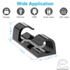 Self-Adhesive Cable Clips Black (40PCS, M), Upgraded Wire Clips for