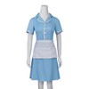 iSHOWcos Musical Waitress Cosplay Costume Women Blue Maid Dress Uniform