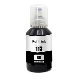 Go Inks 1 Black 140ml Ink Bottle to replace Epson 113 Compatible/non-OEM for EcoTank Printers