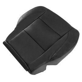 GXARTS Driver & Passenger Bottom Leather Replacement Seat Covers Black Fit for Nissan Titan SV SL 2005 2006 2007 2008 2009 2010 2011 2012 2013 2014 2015