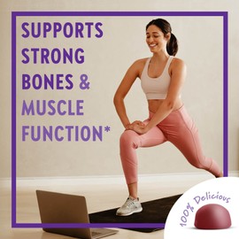 New Chapter Organic Vitamin D3+ Gummies – 72% Less Sugar§, 1,000 IU USDA Organic Vitamin D, ONE Daily Gummy for Strong Bones & Muscle Function, Non-GMO, Gluten Free, Mixed Berry Flavored, 60ct