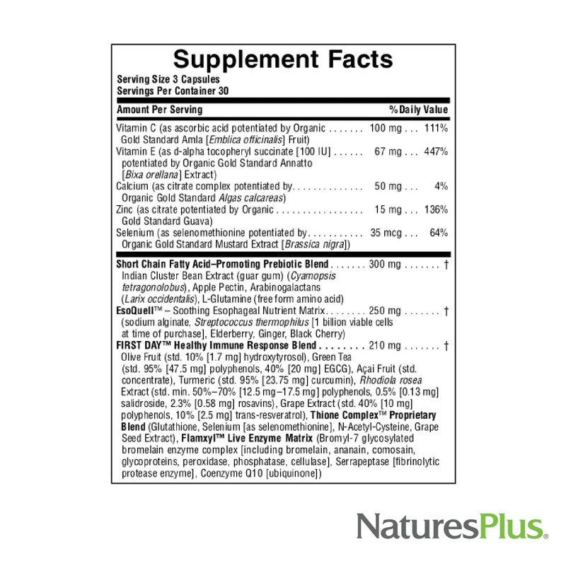Natures Plus AgeLoss Digestion Support - 90 Capsules - Prebiotics,