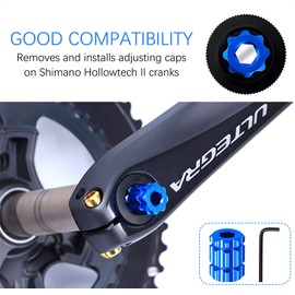 VANICE Crank Adjusting Cap Tool for Hollowtech II, Road MTB Bike Bicycle Crank arm Bolt Tool for Hollowtech II