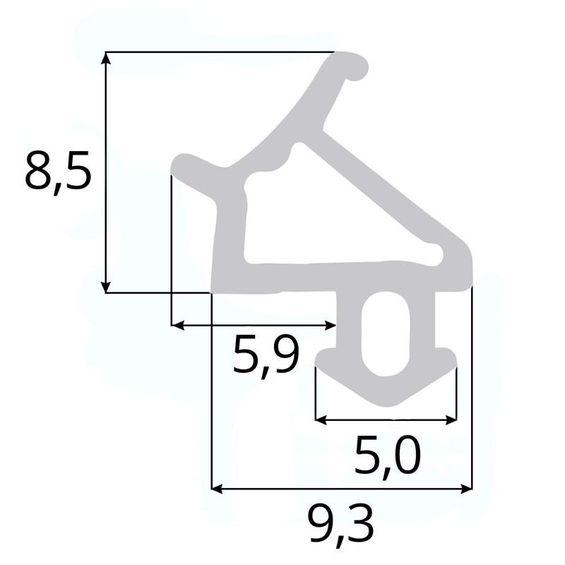 DQ-PP Window Seal, Black, 10 Metres, S-1530 Universal, PVC Window,