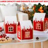 AmazingSpark 12 Pack Large House Shaped Christmas Gift Boxes with