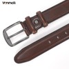 VONMELLI Men's Leather Belt with Classic Waist Belt Buckle for