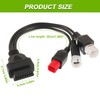 EPLZON 3-in-1 OBD2 Diagnostic Adapter Cable 3Pin+4Pin+6Pin to 16Pin Multiple