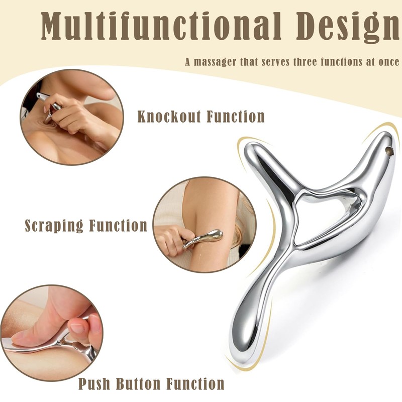 STFALI Trigger Point Pusher, Gua Sha Stainless Steel, Trigger Point