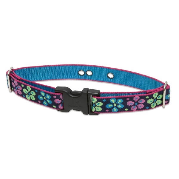 LupinePet Originals 1" Flower Power 16-24" Containment Collar Strap for