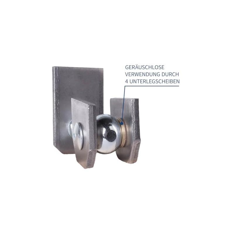 ATTAS Gate Hinge M12 | 180° Opening Hot-Dip Galvanised Screws,