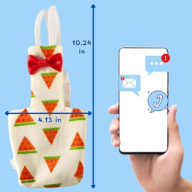 Birds Pigeon Diaper Pants Harness and Leash, Bird Diapers for Pigeons and Leash Harness, Diapers for Birds Cockatiel Parrot, Parakeet Diaper, Pigeon Pants, Parrot Clothes for Bird (XL-Watermelon)