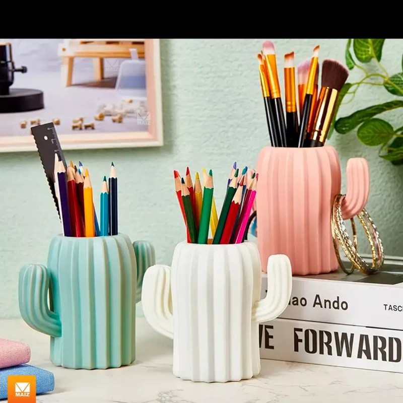 Maíz Organizador Brochas Porta Lapices Escritorio Cactus Kawaii