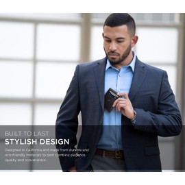 Suavell Slim Wallets for Men. Minimalist Bifold Wallet With Money Clip & ID Window. RFID Blocking Credit Card Holder Front Pocket Wallet, Gifts For Men - Husband Father On Birthday Anniversary.