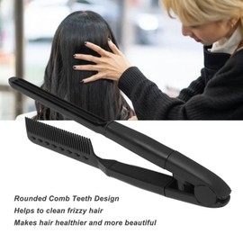 V Shaped Hair Straightening Comb, Hair Styling Comb, Flat Straightening Comb, Heat Resistant, Rounded Comb Teeth, Multipurpose Styling Tool