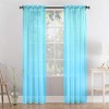 Megachest a pair of slot top voile curtains (Angel Blue,