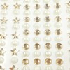 Wrapables 164 Pieces Crystal Star and Pearl Stickers Adhesive Rhinestones,