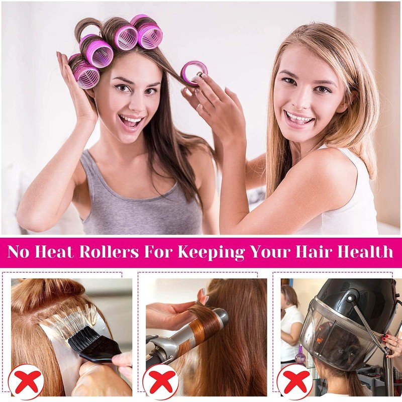 Hair Curlers Rollers, Cludoo 36Pcs Jumbo Big Hair Roller Sets
