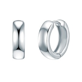 Rafaela Donata Women's Creole Earrings Sterling Silver, Silver