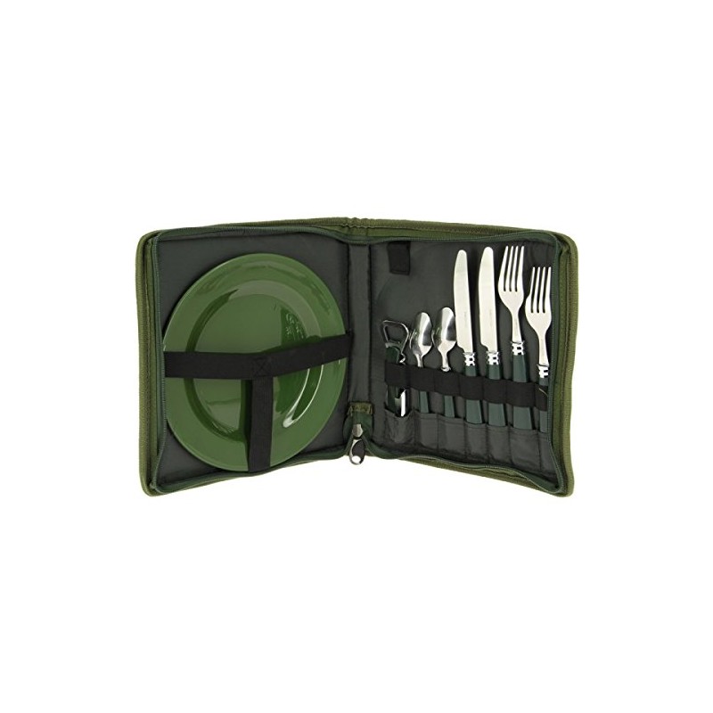 DNA NGT Carp Fishing Camping Green Insulated Carryall with Cutlery