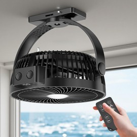 8-inch Magnetic Cruise Approved Fan with Night Light, 12000mAH Battery Operated Fan with Dual-Magnet, Strap, Lighting, Fits for Cruise Ship Cabin, Sleeping, Camping, Travel & Cruise Essentials 2026