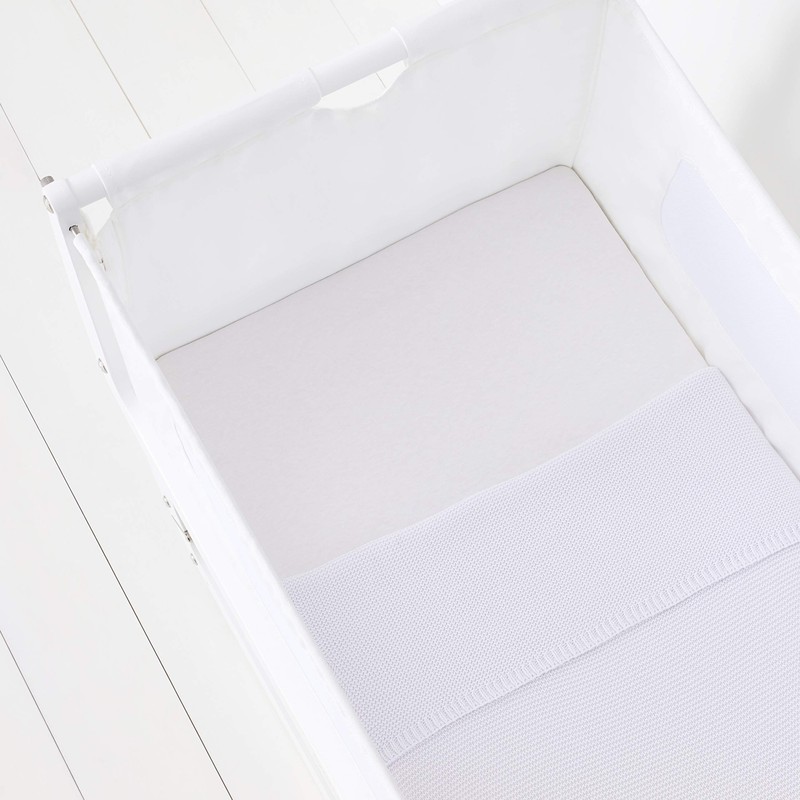 2 Pack Crib Fitted Sheets 44 x 80cm – White