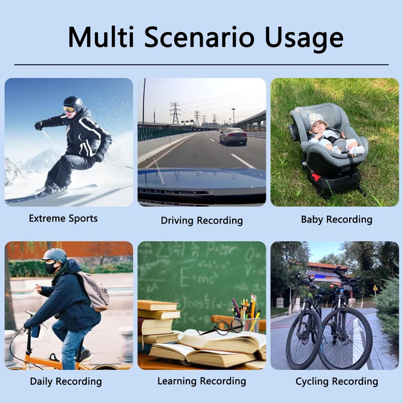 Wearable HD Camera with Clip Voice Recording Photo Multifunctional Mobile