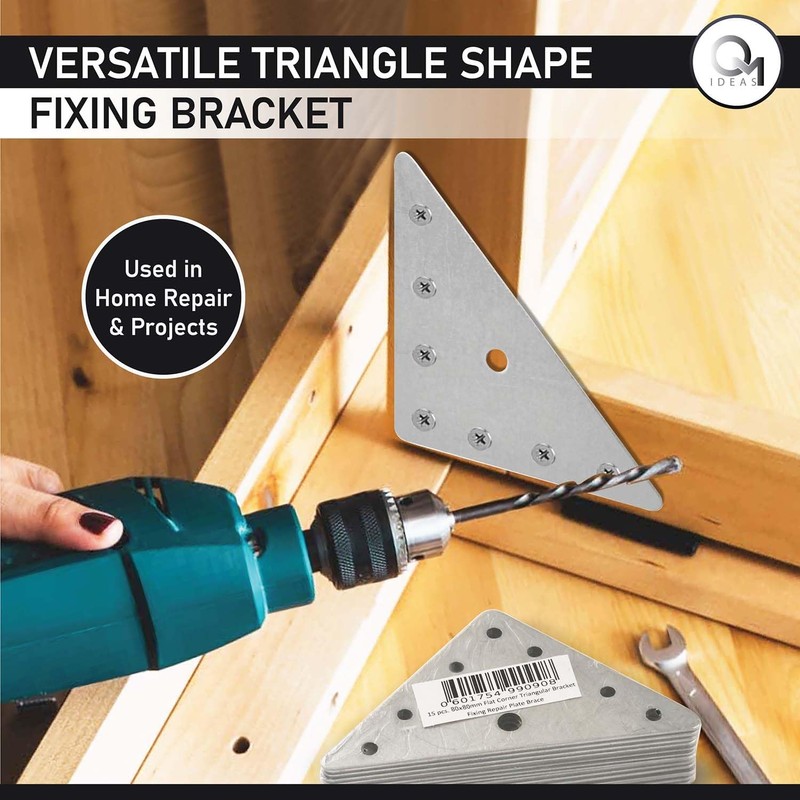 OMIDEAS 15 x Corner Bracket (90 x 90 x 1.5)