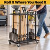SOYEEZE 3 Tier Garden Tool Organizer Cart, Heavy Duty Metal