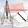 Blissun 10' Rectangular Patio Umbrella Outdoor Market Table Umbrella with