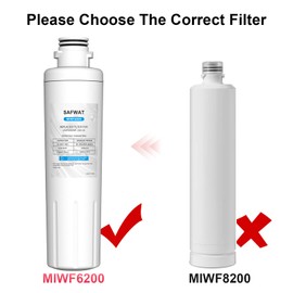 MIWF6200 MF-2008-R2 Water Filter Compatible with Midea MRS26D5AST MRQ22D7AST Refrigerator, Replacement for Insignia NS-WF26SS0-1 Sharp SJWF200 Zline MIWFT2100 RFM-W-FILTER Thor Kitchen WF200