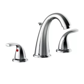 Seasons Raleigh 8" Widespread Double-Handle High-Arc Bathroom Faucet Chrome 25E