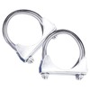 Gkhlg 2 Pack Heavy Duty Exhaust Clamps U-Shaped Galvanized Pipe