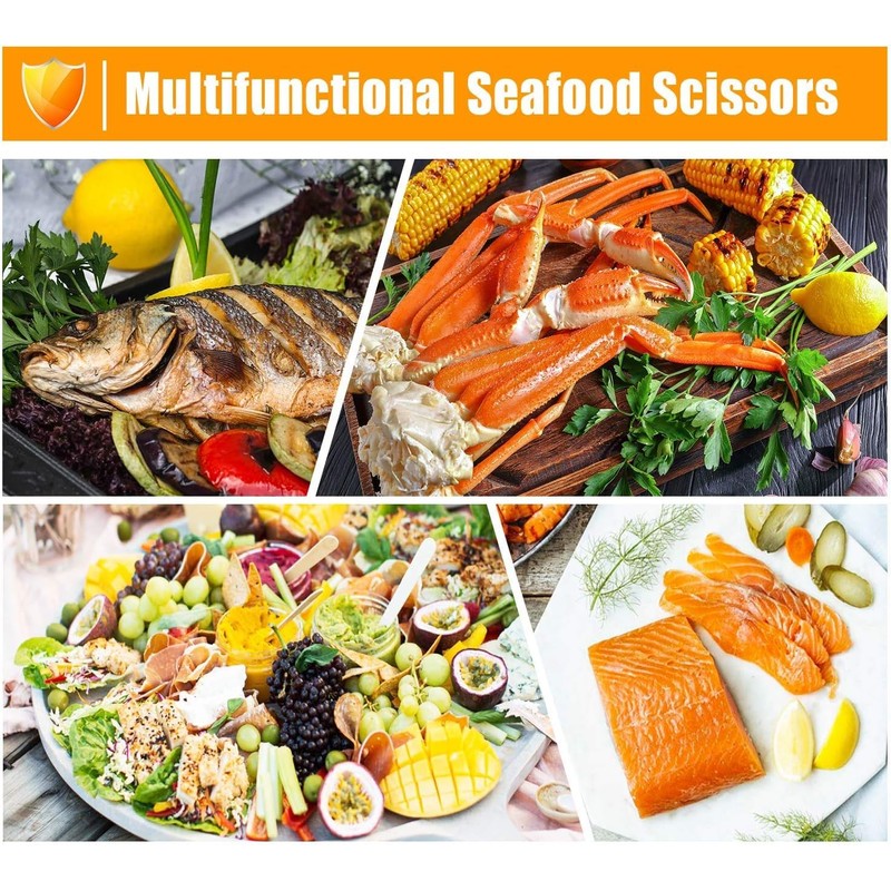 Kitchen Seafood Scissor for Crab Legs, 6 Pack Crab Leg