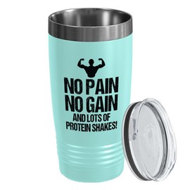 Personal Trainer Teal Edition Viking Tumbler 20oz - Pain Gain - Fitness Instructor Workout Coach Exercise Lover Cardio Lover Gym Coach