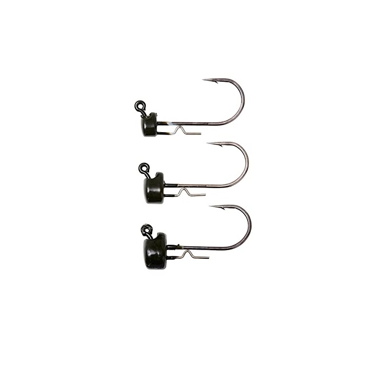 Ned Head Jig Head 1/0 Hook 1/8 4 pcs (Black)