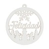 Fantasias Miguel Esfera Navideña Blanco Fig Felicidad Mylin 16.4cm X