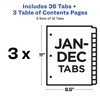 Avery Jan-Dec Customizable Table of Contents Dividers for 3 Ring