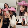 Sh* Sombrero Vaquero Moda Plumas Cowboy Gorra Mujer Ss/ .