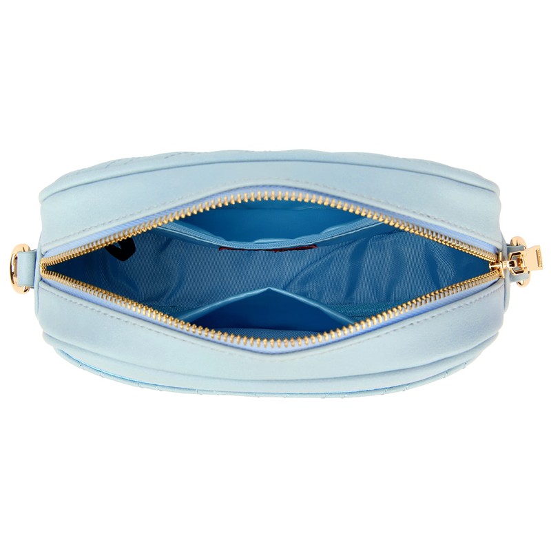 lola mae Bolso bandolera acolchado, diseño moderno, Gris azulado