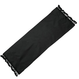 GORGECRAFT 1pc Beach Sling Chair Replacement Canvas 120 * 44cm Lounge Chair Replacement Fabric With Fringe Black Chair Fabric Reclining Sling Replacement for Sunbathing Garden Courtyard Patio Outdoor