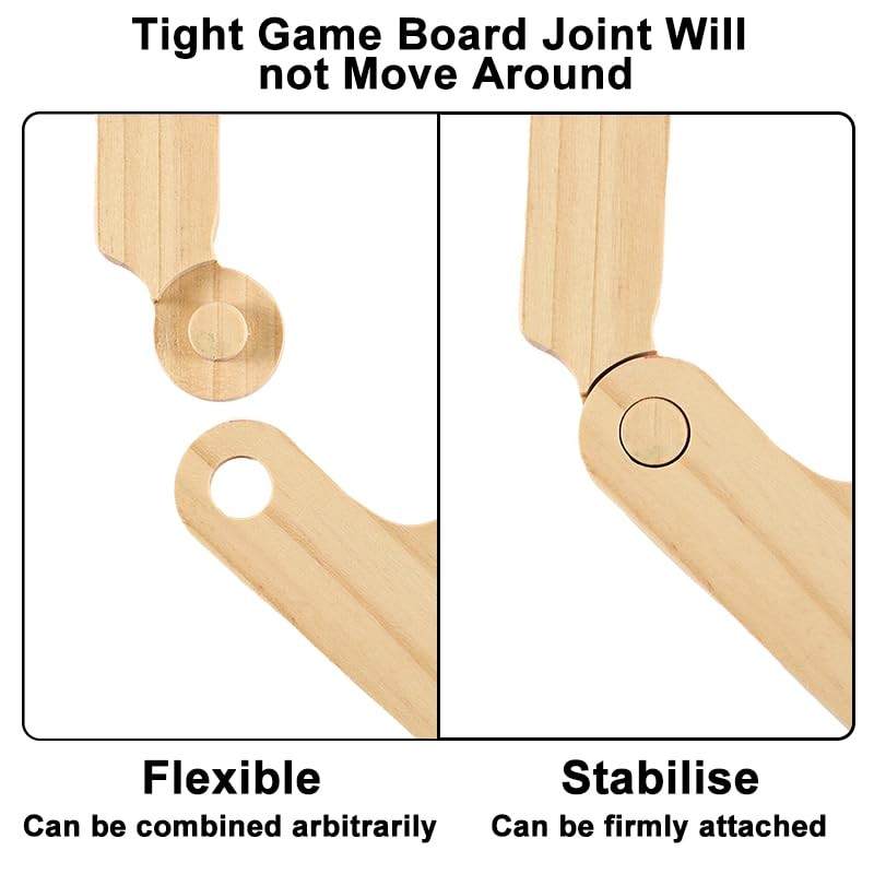 Grhonior Upgraded Version Interlocking Pegs and Jokers Board Game Wood,Multiplayer