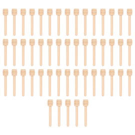 50PCS Honey Dipper Sticks Wooden Mini Honey Mixing Stirrer Wand Honeycomb Sticks for Honey Jar Dispense Drizzle Honey and Wedding Party Favors Gift