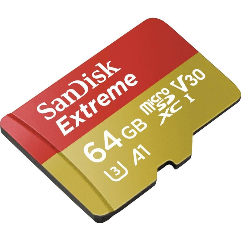 SanDisk Extreme 64GB microSD, microSDHC, microSDXC, 4K UHD- SDSQXA2-064G-GN6MA, A1/A2