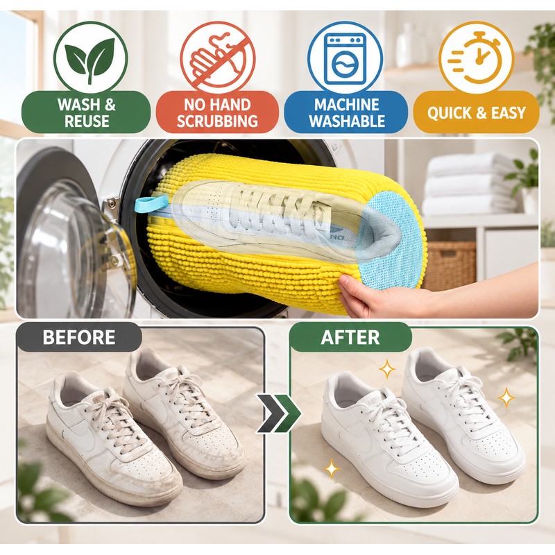 2 Pack Shoe Washing Bags for Washing Machine – Soft
