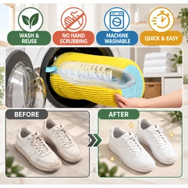 2 Pack Shoe Washing Bags for Washing Machine – Soft Fiber Laundry Wash Bags for Sneakers & Everyday Footwear